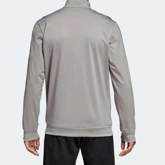 Mens Adidas -3-Stripes Tricot Track Jacket- Silver - Picture 4 of 5
